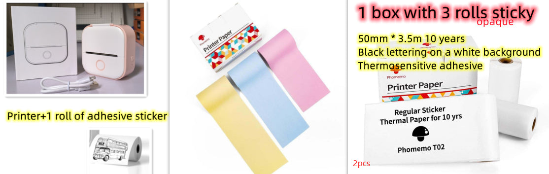 Mini Bluetooth Thermal Label & Photo Printer