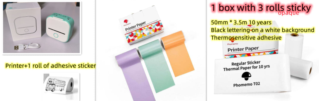 Mini Bluetooth Thermal Label & Photo Printer