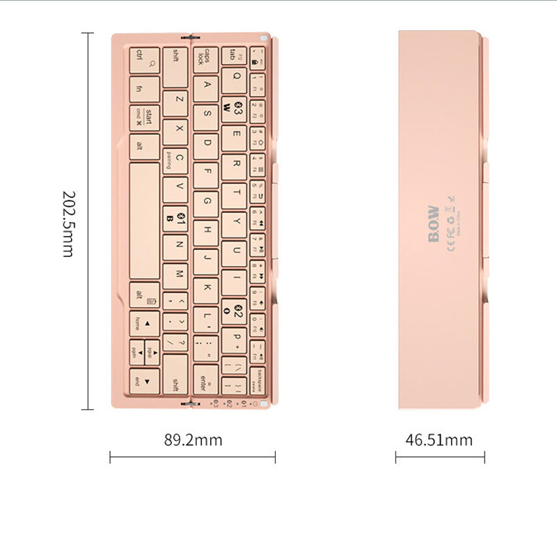 Rechargeable Foldable Wireless Keyboard for Phone & Tablet