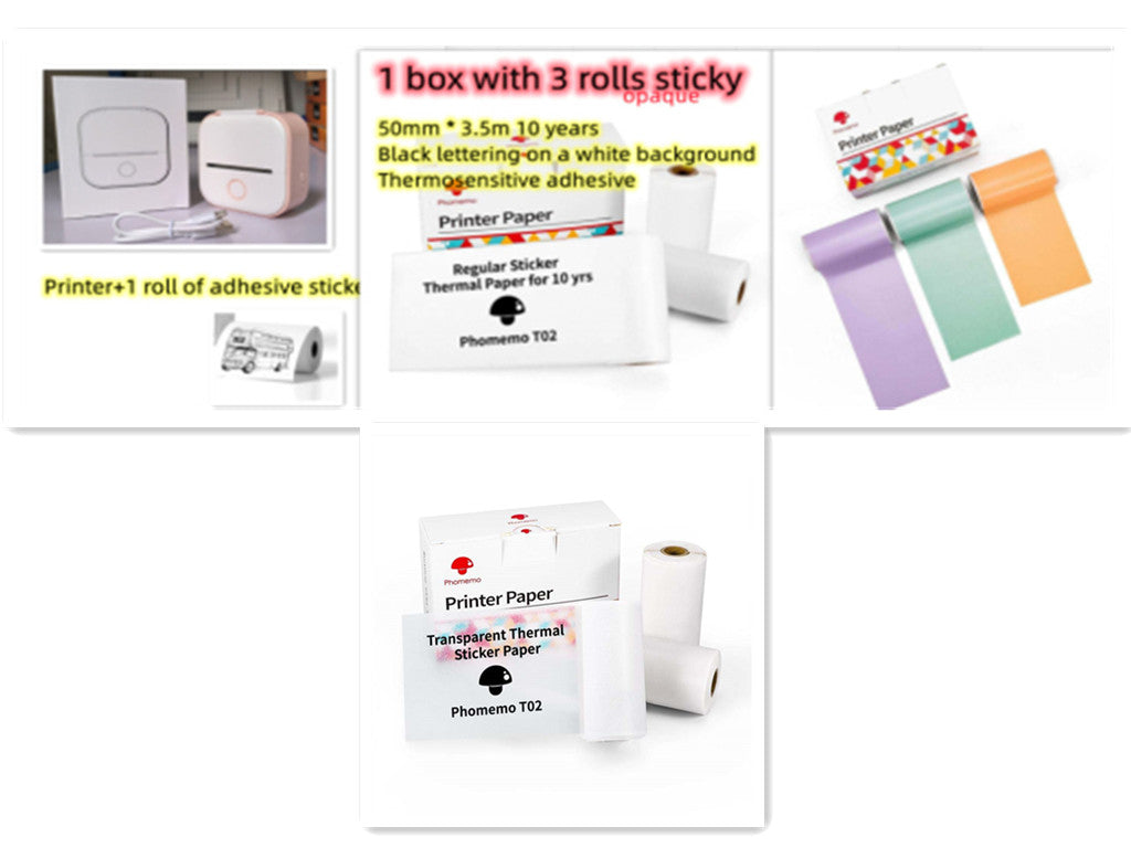 Mini Bluetooth Thermal Label & Photo Printer