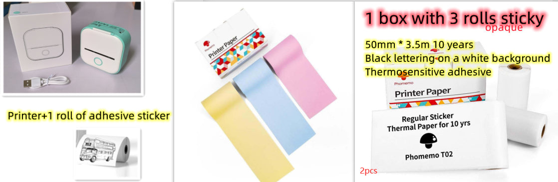 Mini Bluetooth Thermal Label & Photo Printer