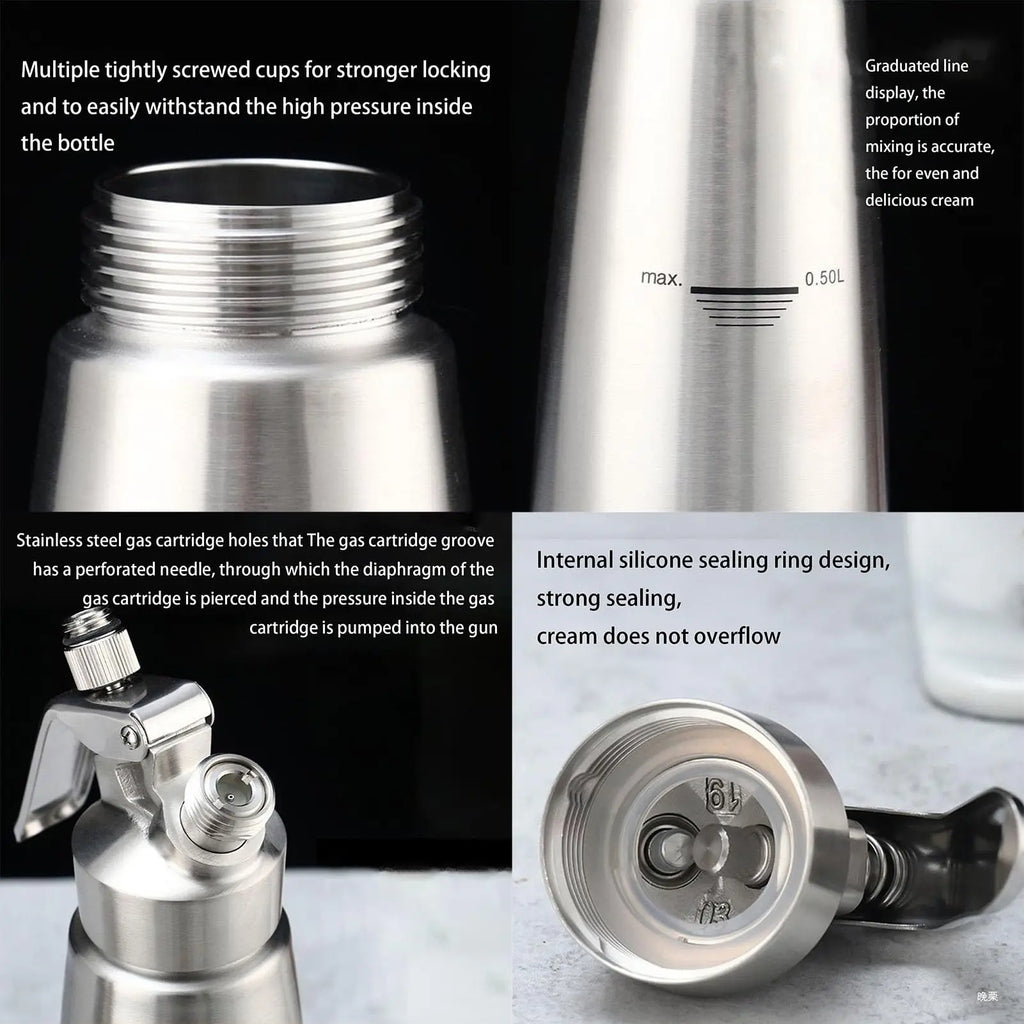 500ml Aluminum Cream Whipper Bottle