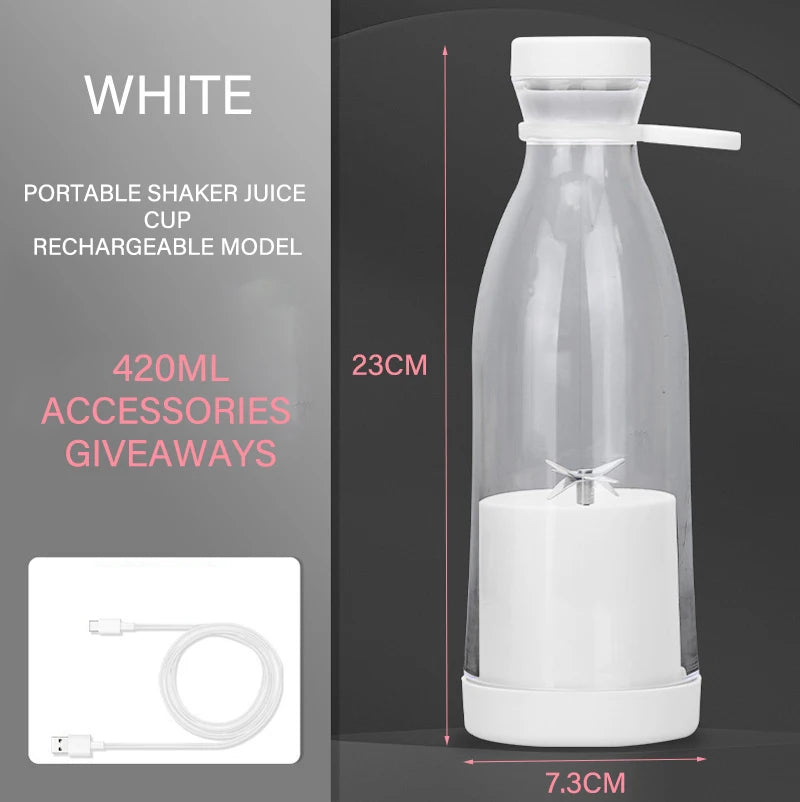 Portable 6-Blade Smoothie Blender Bottle