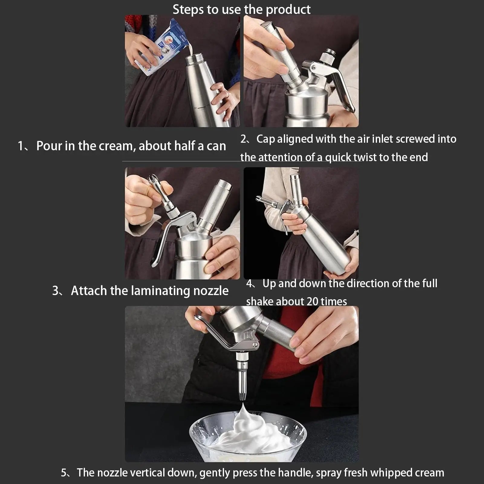 500ml Aluminum Cream Whipper Bottle