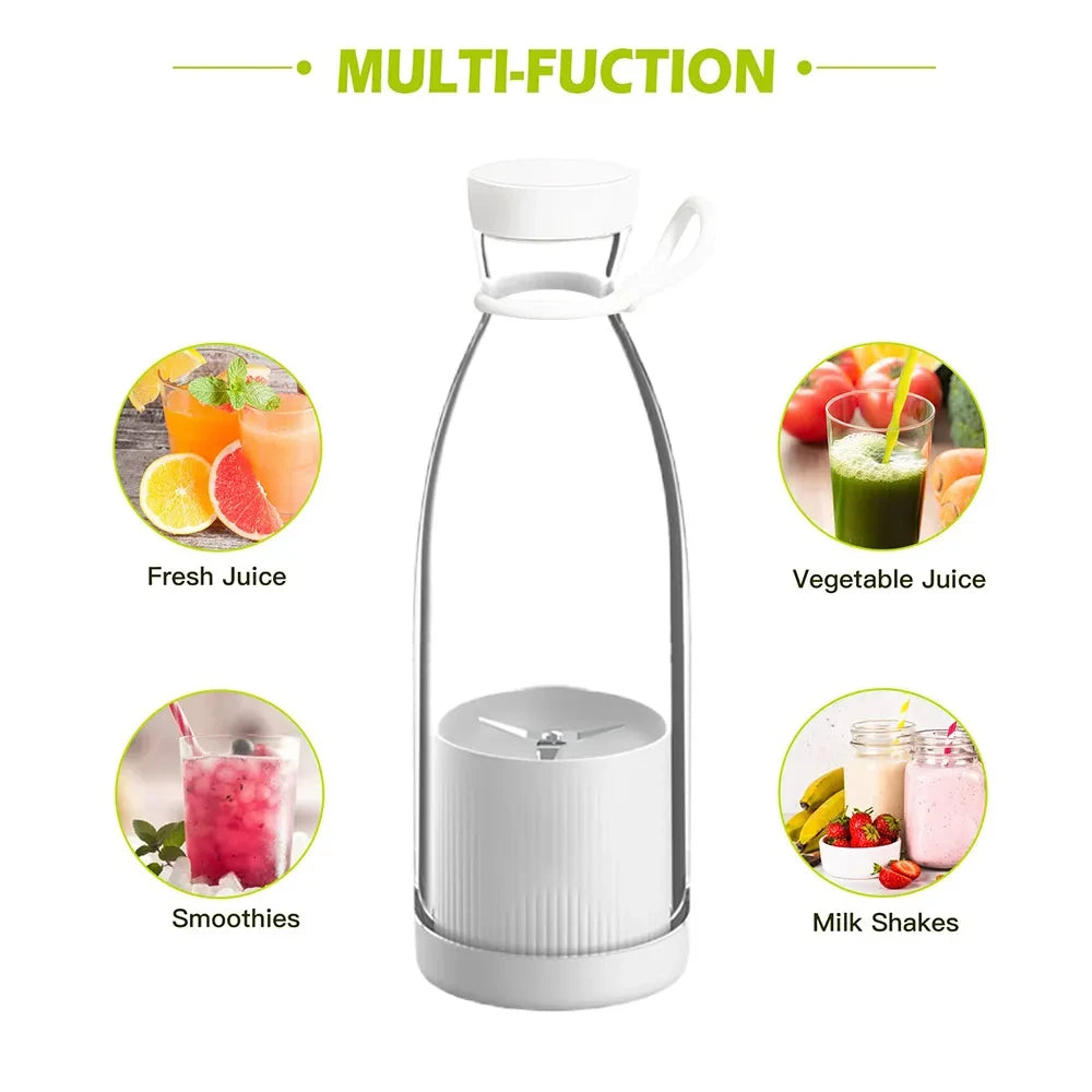 Portable 6-Blade Smoothie Blender Bottle
